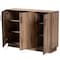 Baxton Studio Patton Modern and Contemporary Natural Oak Finished Wood 3-Door Dining Room Sideboard Buffet 179-11217-Zoro - alternate 2